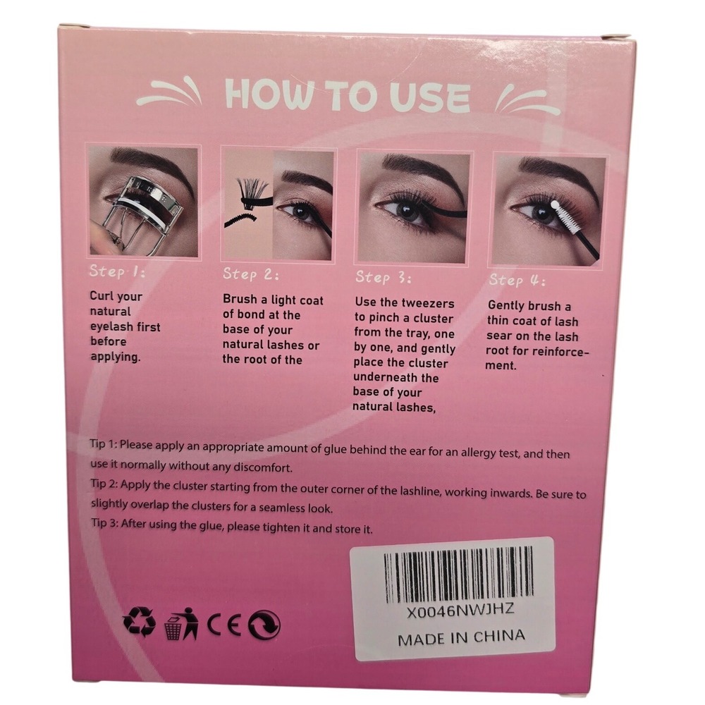 Uilulu Cluster Lashes Individual DIY Eyelash Extensions Black Womens One Size - Picture 2 of 4